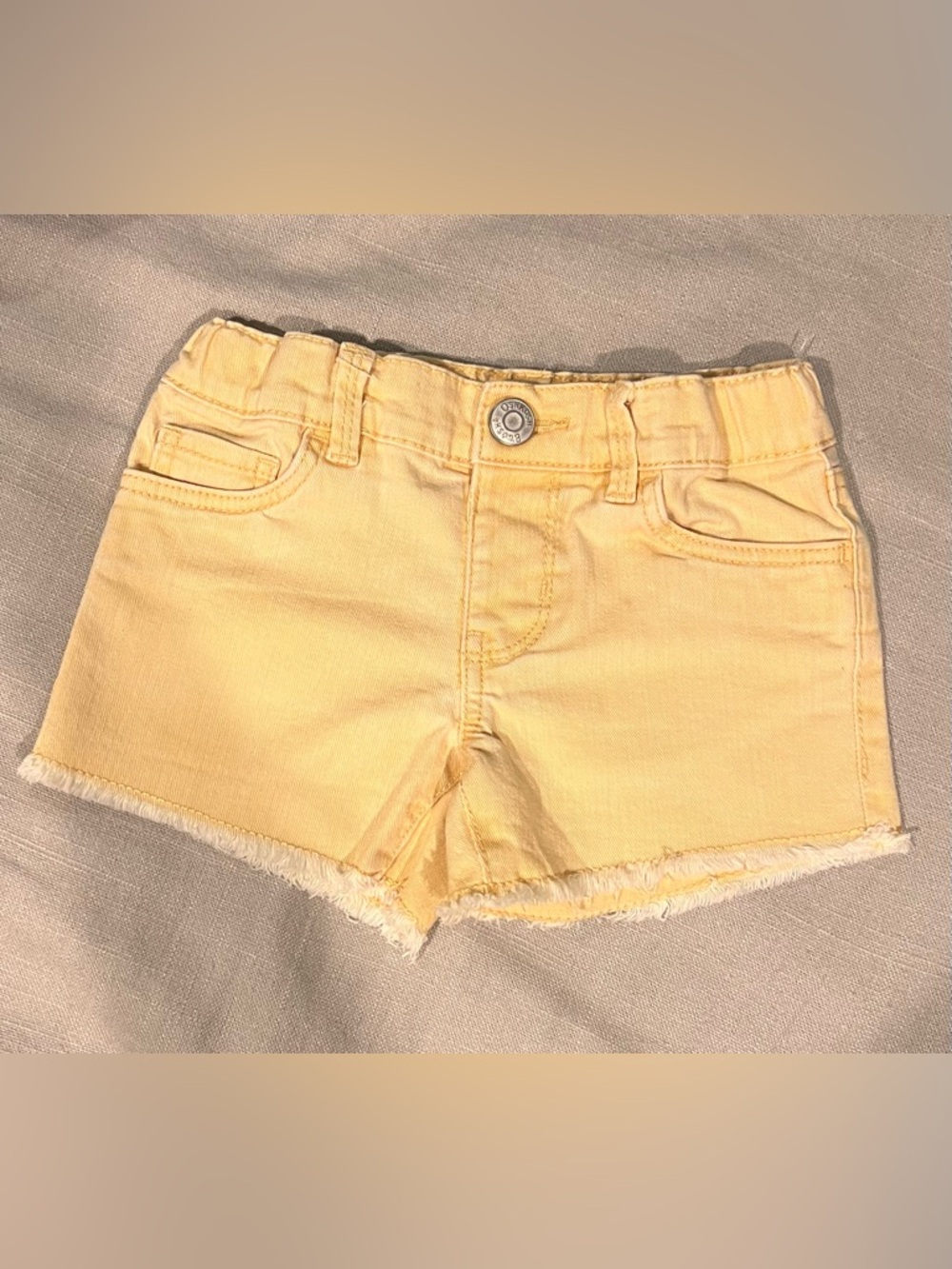 OshKosh B'gosh Yellow Denim Shorts with Frayed Hem size 2T